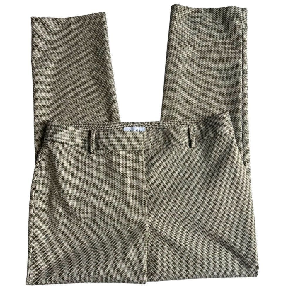 Calvin Klein Slim Fit Tan Brown Trousers Slacks sz 8 - Picture 3 of 9